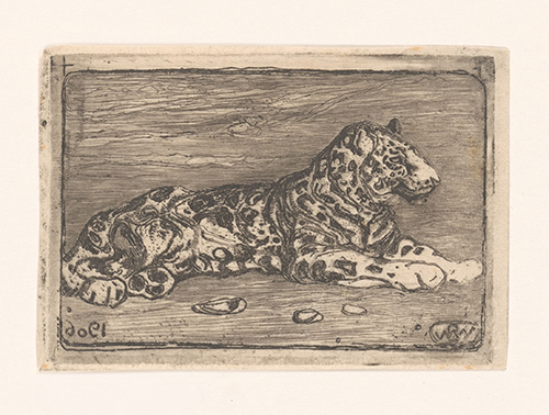 reclining panther (1906) bernard willem wierink 