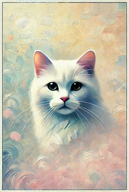 white cat  