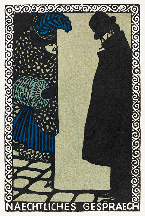 nightly conversations (naechtliches gespraech) (1907) moriz jung 