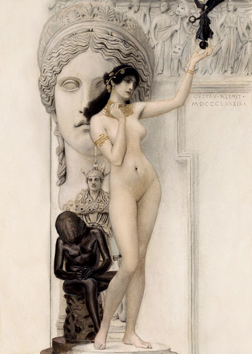 allegory of sculpture (1889) gustav klimt 