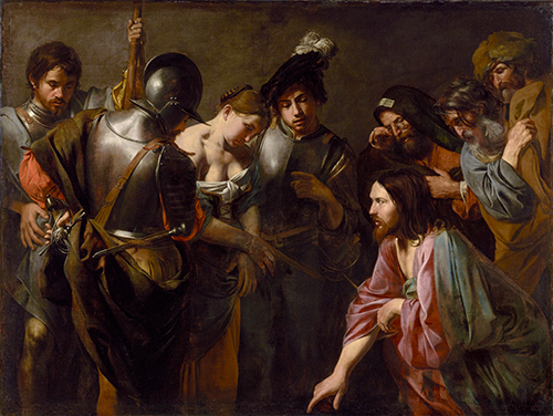 christ and the adulteress (1620) valentin de boulogne 