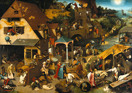 netherlandish proverbs (the blue cloak) (1559) pieter bruegel the elder 