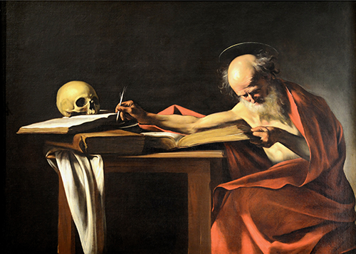 saint jerome writing (1606) caravaggio 