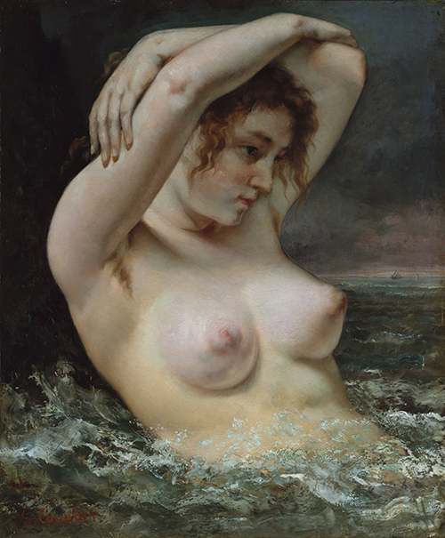 the woman in the waves (1868) gustave courbet 