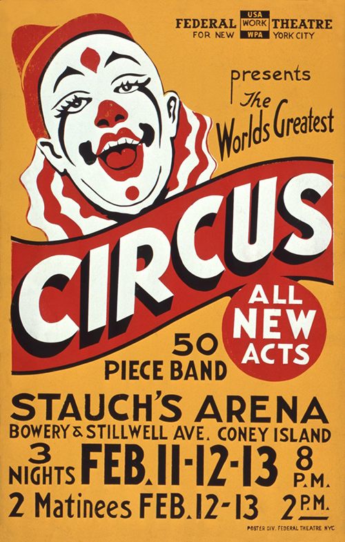 federal theatre project circus performance at coney island (1935 1939)  