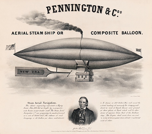 aerial steam ship or composite ballon (1850) peter duval 