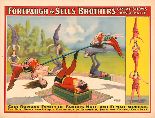 forepaugh amp sells brothers great shows consolidated carl damann family of famous male and female acrobats (1899)  