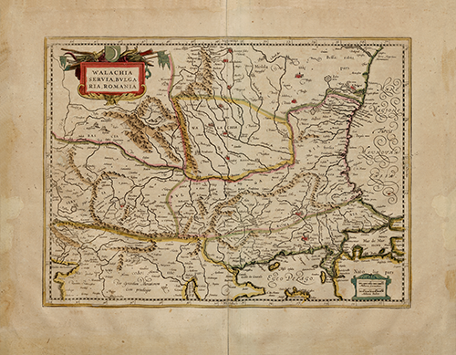 vlaška, srbija, bugarska, rumunija (1589) gerhard merkator 