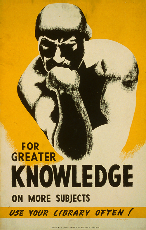 for greater knowledge on more subjects use your library often (1940)  