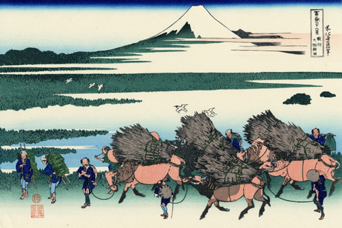 ono šinden u provinciji suruga (1830 32) katsushika hokusai 