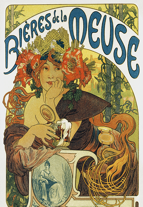 bières de la meuse alphonse mucha 