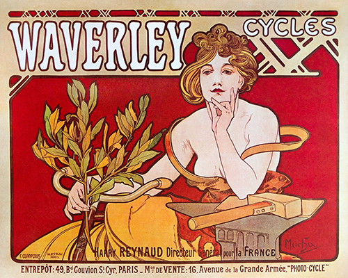 cycles waverley paris (1898) alphonse mucha 