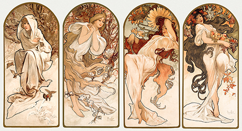 godišnja doba the seasons (1897) alphonse mucha 