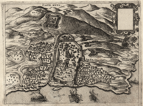 herceg novi (castel novo) (1575) giovanni francesco camocio 