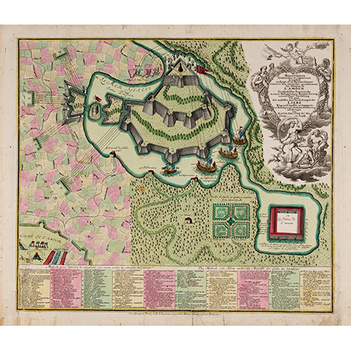 taktička mapa za odbranu srca od napada ljubavi sa 72 strategije kako preživeti bombardovanje i opsadno stanje (1740 god) george matthäus seutter 