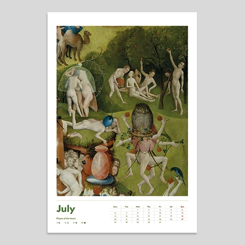 hieronymus bosch zidni kalendar za 2025 godinu  