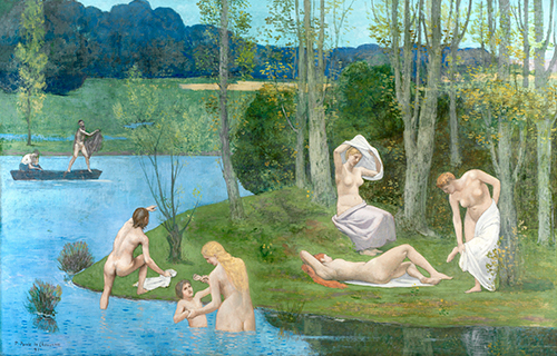 nage žene leto (1891) pierre puvis de chavannes 