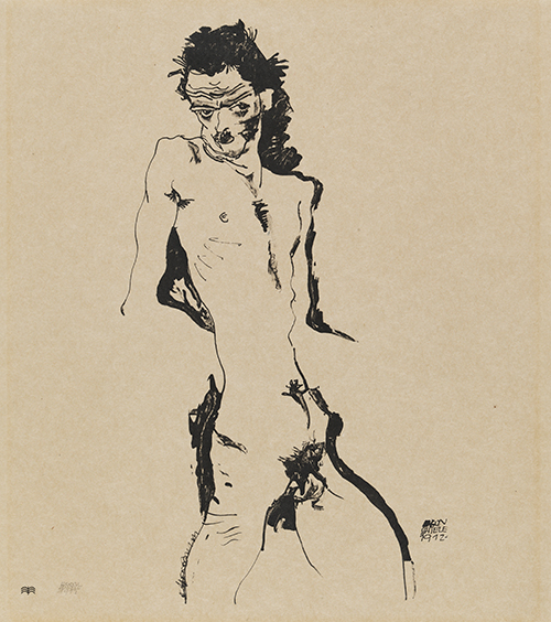 male nude (self portrait) i (1912) egon schiele 