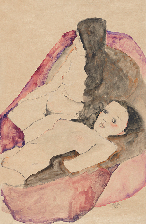 two reclining nudes (1911) egon schiele 